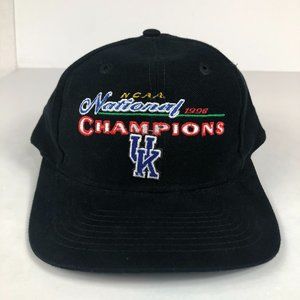 1998 Kentucky Wildcats NCAA Championship Hat Snap Back Black Logo 7 Embroidered